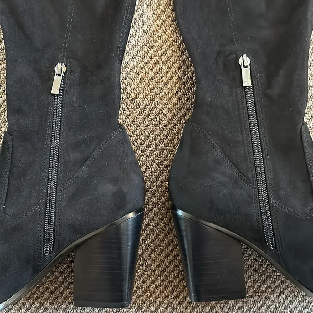 Marc Fisher LTD Okun Over The Knee Thigh Black Suede Boots Size 6.5